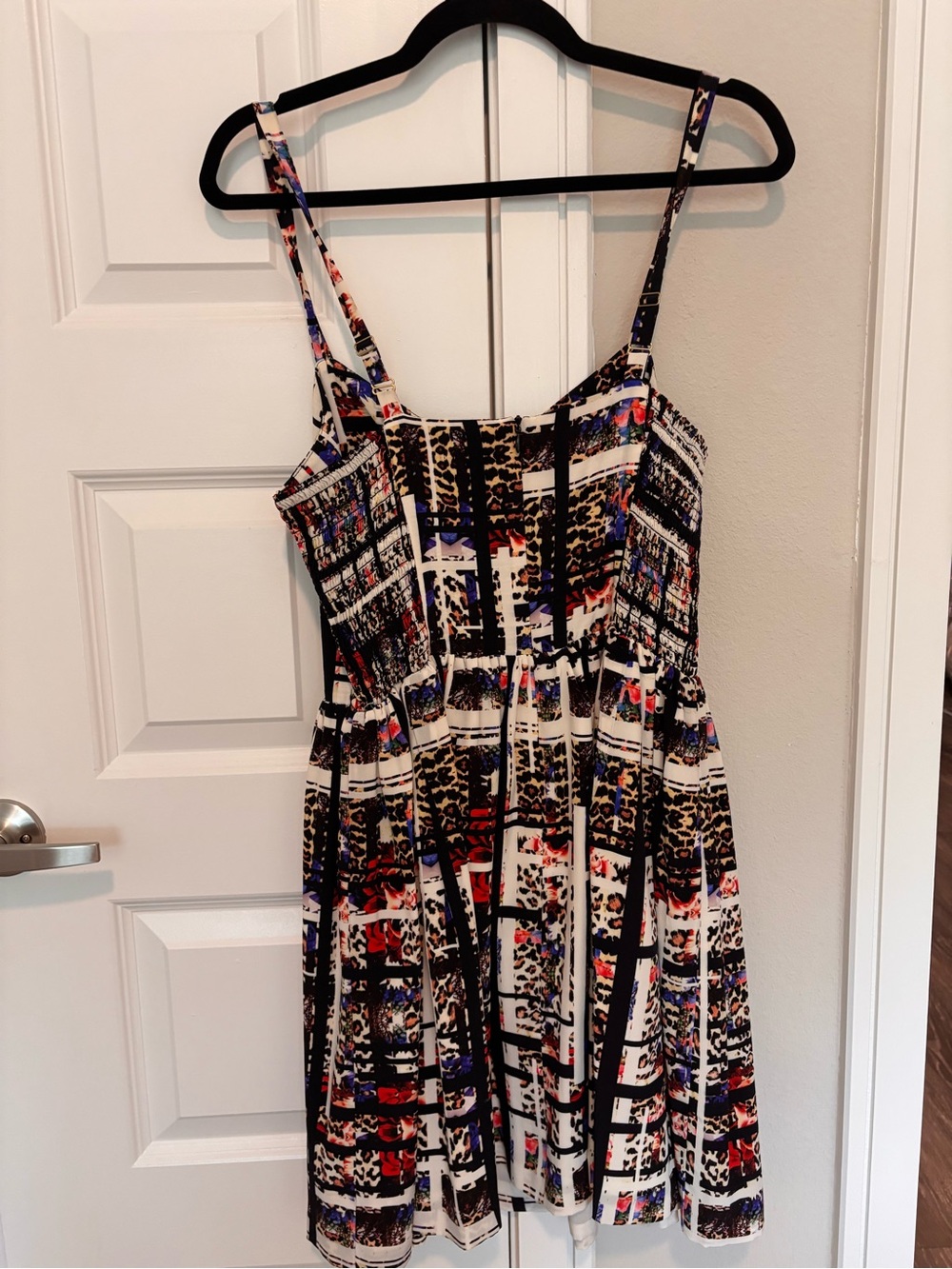 Amanda Uprichard Multicolor Printed Spaghetti-Strap Mini Dress
